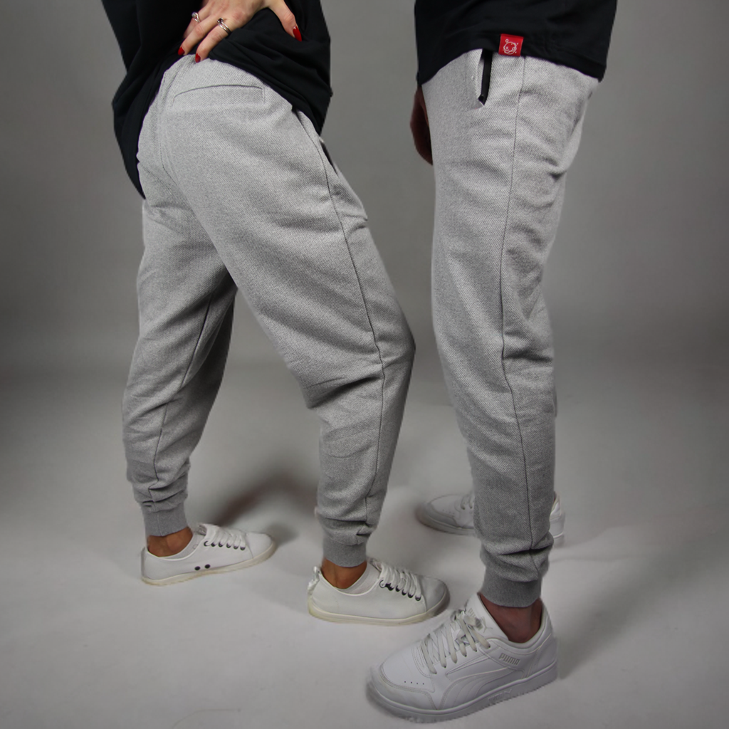 Grey Cotton Joggers with Zipped pockets – Out of Space Comfort