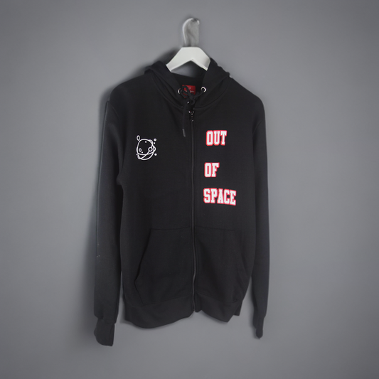 Out of Space Signature Black Cotton Zipper Hoodie