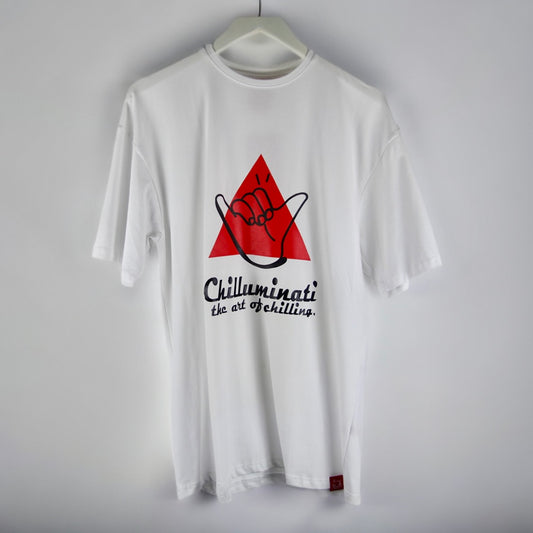 Chilluminati- the art of Chilling printed cotton tshirt
