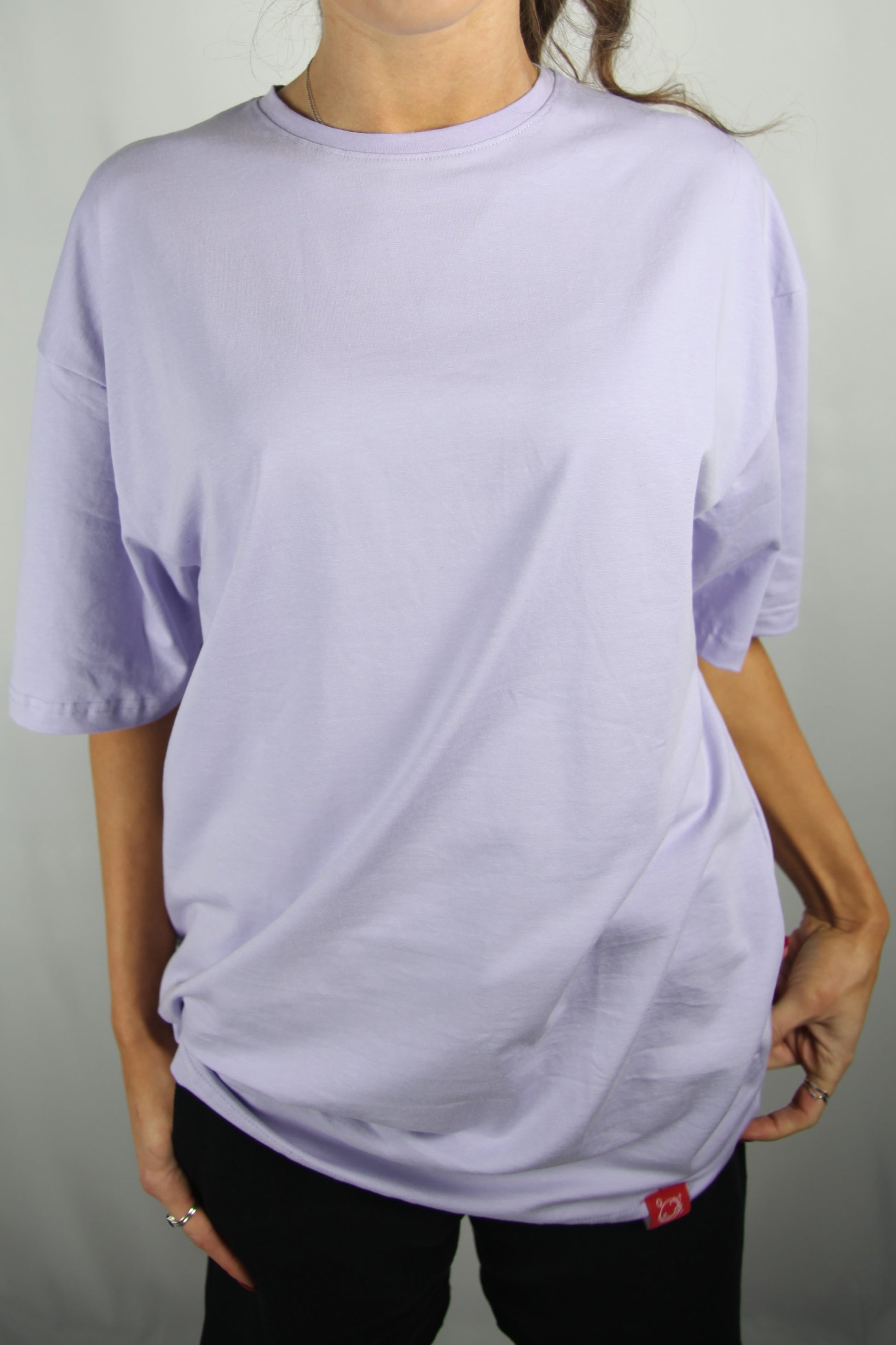 Lilac Oversized Cotton T-shirt right view