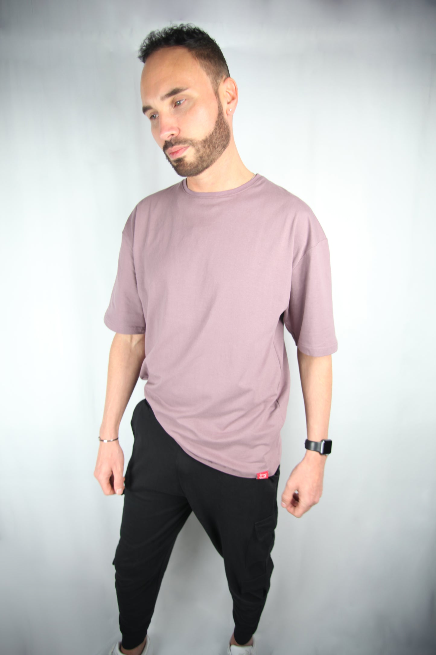 Grape Oversized Cotton T-shirt men front right view